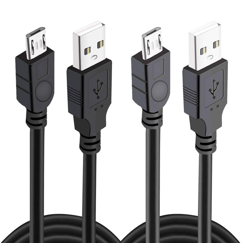 Xahpower 2 Pack 10Ft Controller Charging Cable for PS4, Play and Charge Micro USB Charger High Speed Data Sync Cord for Playstation4 PS4 Slim/Pro Controller, Xbox One S/X Controller, Android - Image 1